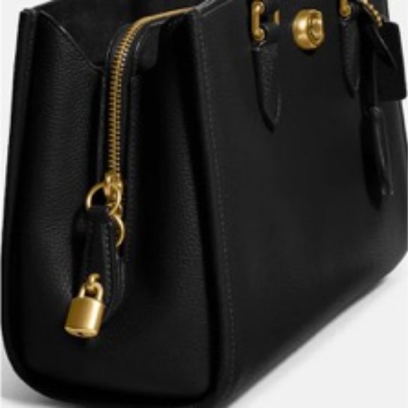 COACH: Brooke Carryall 28 in Brass/Black - Picture 4 of 9